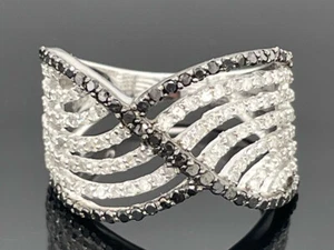 SCHMUCKJAGD RING GR.17 (CA.54) AUS 585/-WEIßGOLD MIT DIAMANTEN - Bild 1 von 3