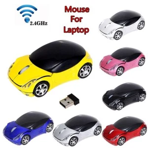 USB Receiver LED Lighting Mice 3D Car Shape Wireless Mouse 2.4GHz For PC Laptop - Picture 1 of 18