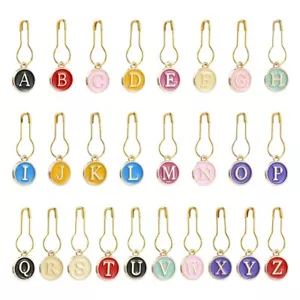 26pcs Letter A to Z Stitch Markers Alloy Enamel Crochet Stitch Marker for DIY - Picture 1 of 7