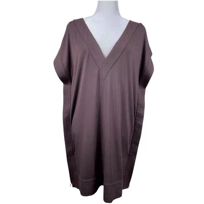 NWT Diane Von Furstenberg Tasha Tunic Cover Up Size Small Brown Oversized DVF - Image 1 of 4