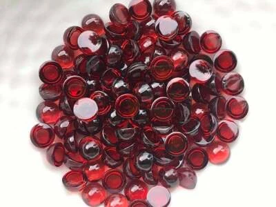 Red Garnet Round Cabochon 4.00mm 16 pieces, Flawless-VVS, Natural Loose Gemstone - Image 1 of 3