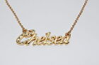 CHELSEA 18 Karat vergoldete Halskette mit Namen - Braut stilvoll Danke Geburtstag