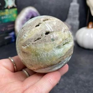 Caribbean Calcite Crystal Sphere - Genuine Crystals - UK Seller - Picture 1 of 8