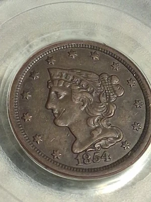 1854 PCGS XF45 1/2C - Image 1 of 4
