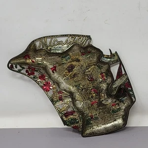 Decorative Michigan Souvenir Ashtray - Picture 1 of 9