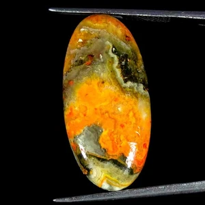 Piedra preciosa suelta cabujón ovalado de jaspe abejorro natural de 15,20 quilates - Imagen 1 de 5