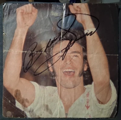 Bruce Springsteen Autographed Magazine Picture signed in black sharpie wrinkles  - Image 1 of 3