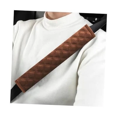 Cubierta de cinturón de seguridad de coche, cubierta de almohadillas de cinturón de seguridad de vehículo para un marrón más de 19,5" Foto 1 de 4