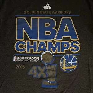 Golden State Warriors T-Shirt Herren L grau Adidas GO TO 2015 NBA Champs LockerRoom - Bild 1 von 9