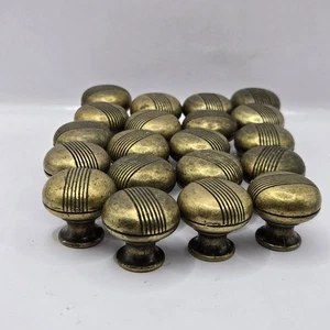Lot of 20 MNG Vintage Solid Brass Door Drawer Cabinet Round Knob Pulls 1 5/16” - Picture 1 of 14