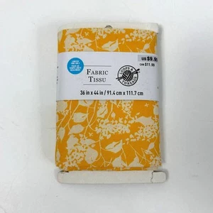 NEW Loops & Threads Yellow Floral Fabric 1 Yard 36 x 44 100% Cotton - Picture 1 of 4