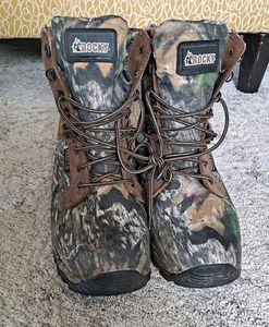 Rocky Men's Stalker Camo Real Tree Waterproof 800G Insulated Boots Sz 10.5 Nice! - Picture 1 of 14