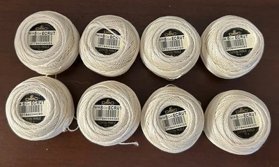 8 balls DMC Cotton Ecru #8 10 grams - Image 1 of 4