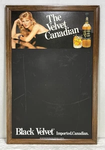 Vintage 1986 The Velvet Canadian Black Velvet Whisky Chalkboard Bar Sign 20x30 - Picture 1 of 10