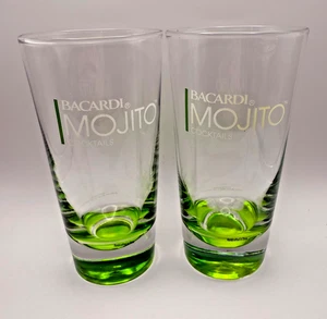 Bacardi Rum Mojito Cocktail Green Base Gläser 2er Set - Neu - Bild 1 von 6