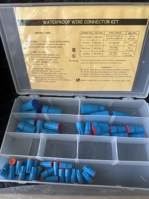 DRYCONN WATERPROOF WIRE CONNECTORS CORROSION RESISTANT 47 Piece Assortment - Image 1 of 4