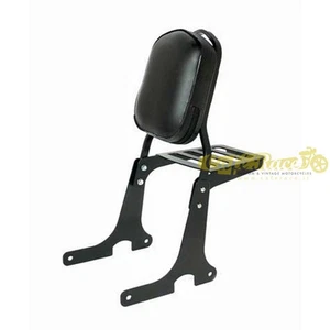 Driver backrest Spaan black with luggage rack Kawasaki Vulcan S 650 - Picture 1 of 2