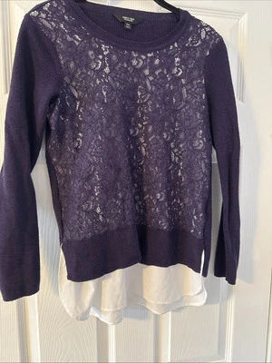 Suéter Top Simply Vera Mujer Encaje Frontal LagenLook Manga Larga Talla PetitMedium Foto 1 de 4