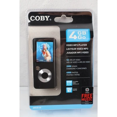COBY MP620-4G 4GB Go Video MP3 Player 1.8 LCD Screen New Sealed Black - Image 1 of 2