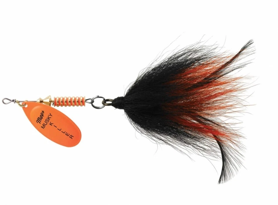 Mepps BM Ho-bo Muskykiller Bucktail 3/4 Ounce Hot Orange 022141452432