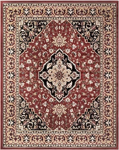 Indoor Area Rug, Plush Carpet Cover, Traditional Oriental Medallion, Perfect for - Picture 1 of 8
