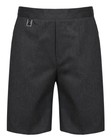Boys Pull Up Shorts Pull On School Age 2-16 Black Grey NO ZIPS!