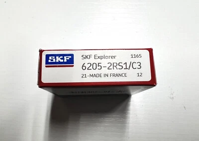 (10 PACK)SKF 6205-2RS / C3 2 RUBBER SHIELDED BALL BEARING 25mmX52mmX15mm NEW - Image 1 of 3
