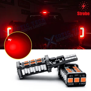 921 Flash Strobe LED High Mount Stop 3rd Brake Light Bulbs For Chevy Silverado - Picture 1 of 15