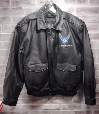 Chaqueta Abrigo de Cuero Estilo Motocicleta Fuerza Aérea de Estados Unidos con Forro para Hombres XL Foto 1 de 4