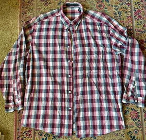 Vintage Retro classic  JHANE BARNES long sleeve woven cotton geometric shirt L - Picture 1 of 4