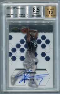 2002-03 Topps Finest #116 Smush Parker RC ROOKIE Card AUTO #d /999 BGS 8.5 Cavs