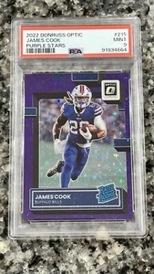 2022 Panini Donruss Optic - Rated Rookie  Purple Stars Prizm #215 James Cook /15 - Imagen 1 de 2