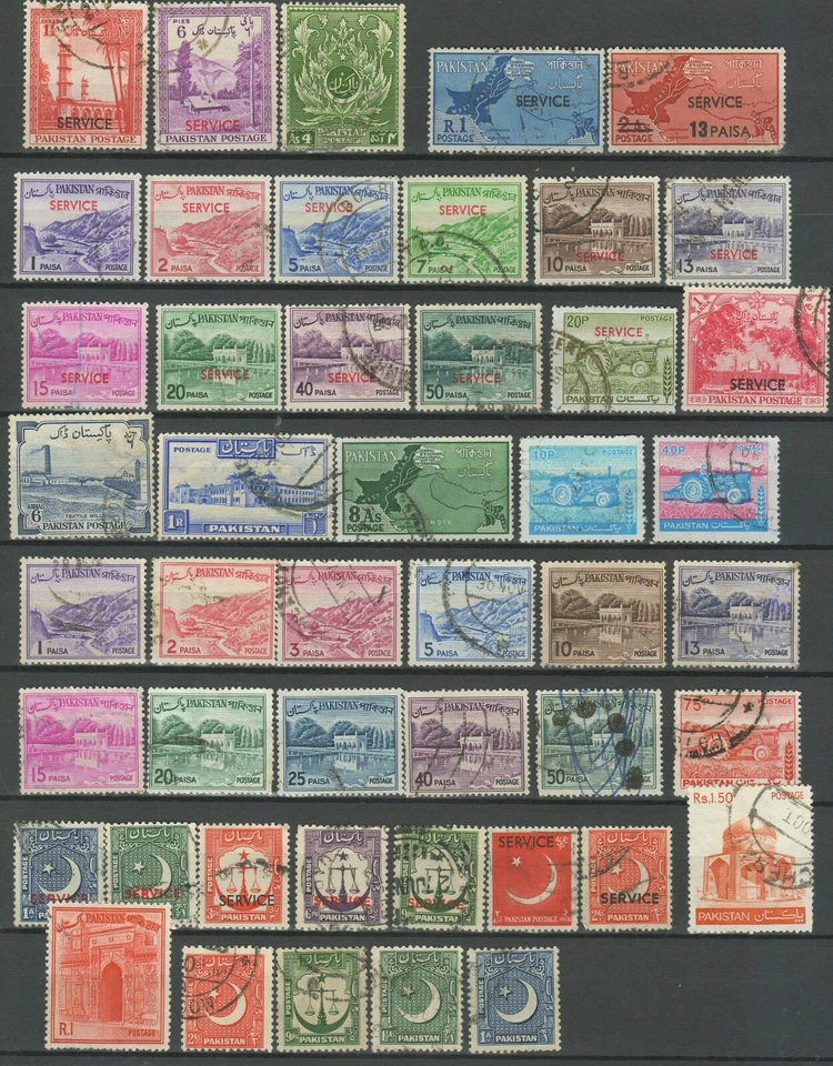 Pakistan 1946/55  Official Service  ☀ Collection of used stamps - Image 1 of 1