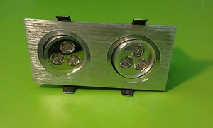 FARO FARETTO LED ORIENTABILE  6W 2X3W Hi Power Led DA INCASSO A MOLLA  - Foto 1 di 1