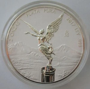 México Libertad 2 OZ plata 2017 prueba inversa - Imagen 1 de 2