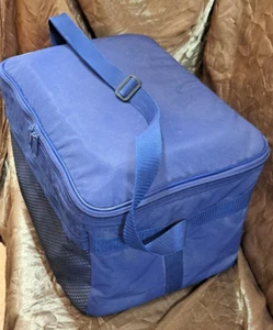 VTG TUPPERWARE INSULATED COOLER BAG/CASE W/HANDLE & 2 LARGE HINGED CONTAINERS - Picture 1 of 12