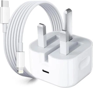 Caricabatteria Rapido 20W USB Tipo C Cavo per iPhone 8 X 11 12 13 14 Pro Mini Filo Viaggio - Foto 1 di 11