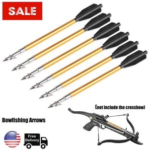 6.8" Aluminum Fishing Arrow Bolts Archery Mini Bow Fishing Outdoor Hunting Shoot - Picture 1 of 13