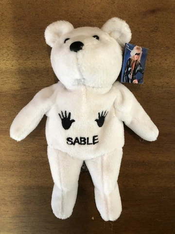 WWE WWF Attitude Bears Sable Plush Beanie Bear Vintage Figure Cover