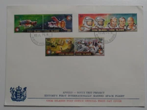 STAMPMART : COOK ISLANDS 1975 APOLLO SOYUZ TEST PROJECT SPACE FDC - Picture 1 of 2