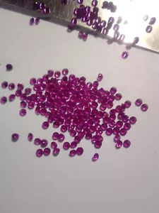 1 created pinker Rubin round facet Transparent 1 mm guter Schliff Mogok r3a3 - Bild 1 von 6