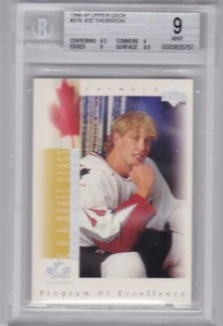 Tarjeta de cubierta superior 1996/97 #370 Joe Thornton RC BGS 9 como nueva Canadá - Imagen 1 de 2