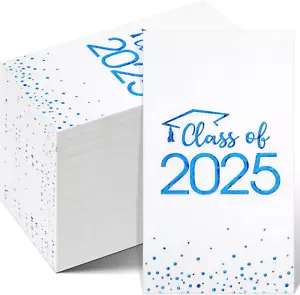 100Pcs Class of 2025 Graduation Napkins, Disposable Congrats Grad Cocktail Napki - Picture 1 of 7