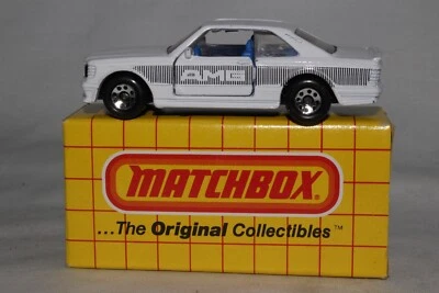 MATCBOX LESNEY SUPERFAST #MB43 MERCEDES BENZ AMG, WHITE, BLUE INT., BOXED - Image 1 of 4