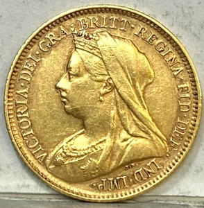 AUSTRALIA 1900 S ORO SYDNEY MEDIO SOBERANO RARO FECHA CLAVE BAJO COMO NUEVO #1 - Imagen 1 de 2