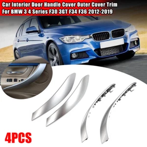 4x ABS Auto Innenraum Türgriff Abdeckung ändern für BMW 3er F30 F31 GT F34 14-18 - Picture 1 of 30