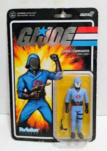 SUPER 7 REACTION FIGURES GI JOE COBRA COMMANDER CHROME VARIANT NOC NEW ON CARD - Picture 1 of 5