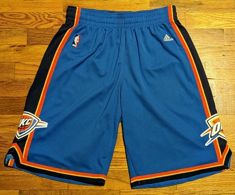 Adidas Oklahoma City Thunder Basketball Shorts Men's MEDIUM - NBA Authentics OKC Cover