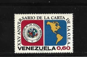 Venezuela Stamp-Scott-1031-60c-Mint/NH-NG-1973-Emblem-Maps of the Americas - Picture 1 of 1