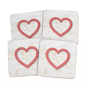 Juego de 8 tapetes caseros para el corazón bebidas posavasos mesa de café para tazas vasos - Imagen 1 de 2
